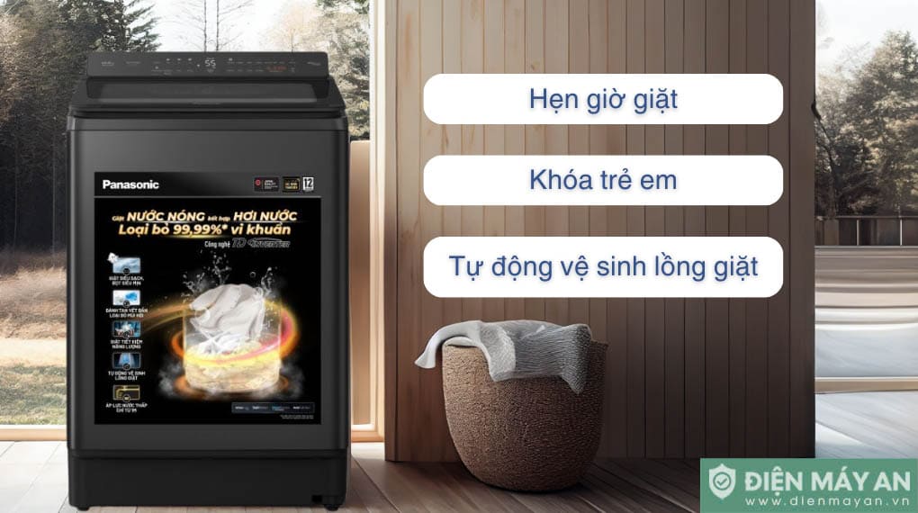 Máy giặt Panasonic Inverter 12.5 kg NA-FD125V4BV